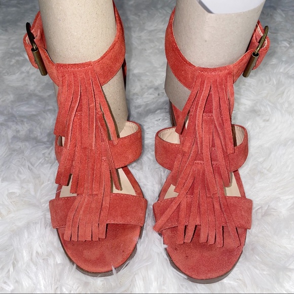 Sole society fringe block heel sandals - Picture 6 of 12